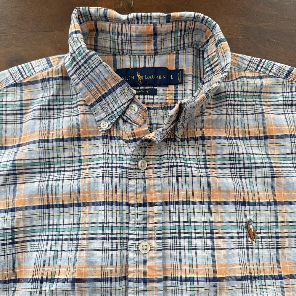 Lot Of 3 Ralph Lauren Shirt Mens Large Plaid Stripe Button Down‎ Cotton Casual - Picture 11 of 16